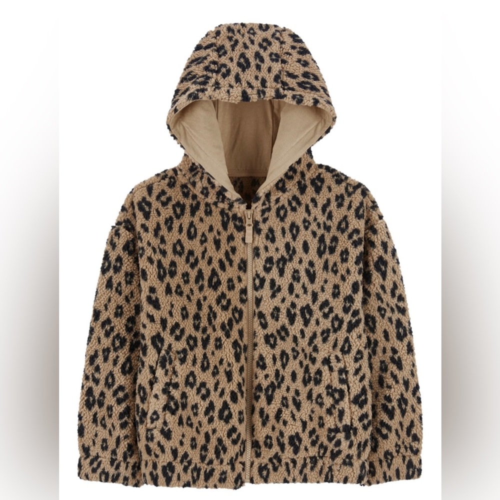 Carter’s Leopard Print Fleece Jacket Size 14